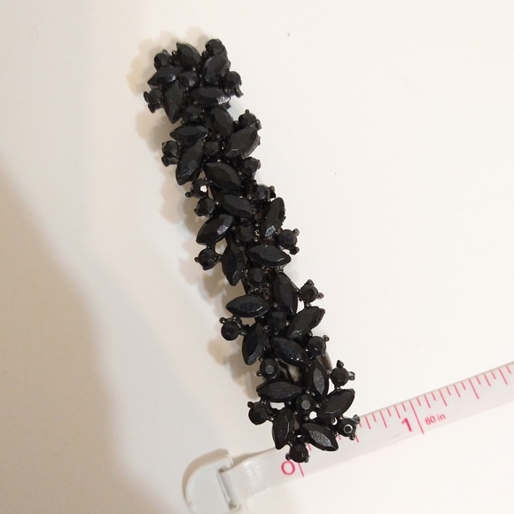 🌹Black Rhinestone Hair Clip - Picture 6 of 6